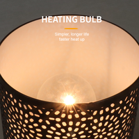 Nouveau électrique métal aromathérapie lampe parfum lampe huile essentielle cire fondre brûleur lavande parfumé maison cire plus chaud diffuseur d'huile