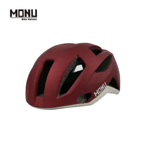 MONU ODM透气透气运动自行车头盔，带蜂窝通风孔公路自行车头盔