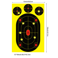 Cibles de tir en papier colorées 12x18 pouces à effet éclaboussant pour l'entraînement au tir en extérieur, OEM ODM, logo personnalisé