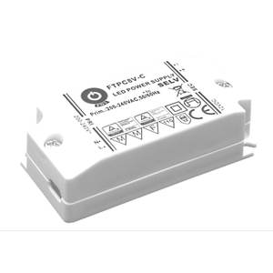 Fuente de Alimentación LED FTPC8V12C 12V 8W de Voltaje Constante, Convertidor de CA a CC de un Solo Canal, Carcasa de Plástico - Product Image 1