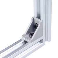 Élément de gousset de connexion à angle droit Triangle connecteur d'angle à 90 degrés support d'angle en forme de L pour profilé d'extrusion d'aluminium