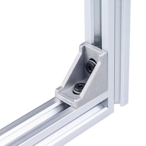 Angolo retto elemento di collegamento tassello triangolo 90 gradi connettore angolo L forma staffa angolare per il profilo di estrusione in alluminio - Product Image 4