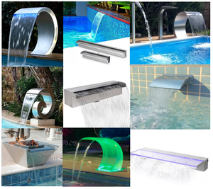 Fábrica al por mayor al aire libre <span class=keywords><strong>de</strong></span> acero inoxidable <span class=keywords><strong>cascada</strong></span> <span class=keywords><strong>de</strong></span> agua piscina Spa <span class=keywords><strong>cascada</strong></span> fuente <span class=keywords><strong>cascada</strong></span> <span class=keywords><strong>de</strong></span> agua - Product Image 1