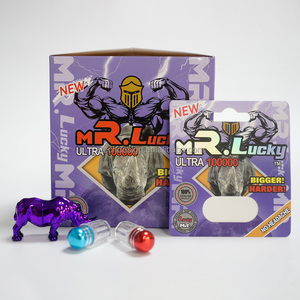 One-Stop Custom Rhino Pills Packaging Box Set with Blister Card and <b>Display</b> Box for Male Enhancement Supplements - Product Image 1