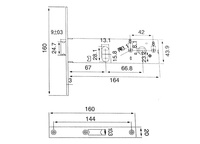 Kit complet de quincaillerie de serrure de porte en aluminium, corps de serrure 7066, serrure à mortaise pour porte et fenêtre en alliage d'aluminium