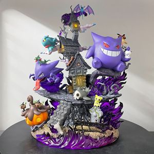 Ensemble de figurines de collection Pokémon, série d'œufs de type fantôme, Gengar, scène GK, avec base de <span class=keywords><strong>maison</strong></span> hantée pour collectionneurs - Product Image 1
