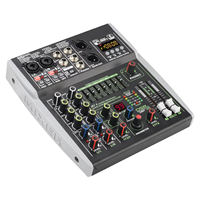 Console de Mixage Audio Mini 4/6/8 Canaux en Aluminium avec Alimentation Phantom 48V, 99 Effets DSP, Bluetooth, USB, MP3 – Idéale pour l'Enregistrement et les Podcasts – Offre Spéciale