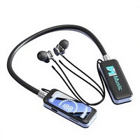 Headset Leher Nirkabel 5.3 IPX6 Tahan Air Terlaris untuk Olahraga 2025, Earbud In-Ear dengan Cetakan Khusus