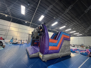 Location de fête commerciale PVC dessin animé rebond sautant maison château musique gonflable château plein d'entrain avec toboggan extérieur ou intérieur - Product Image 3