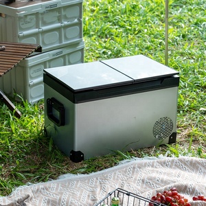 Refrigerador Portátil de 12V con Compresor, Enfriador con Puertas Dobles, Control Individual, Temperatura Dual, Carcasa Metálica, para Uso en Auto y Hogar - Product Image 2