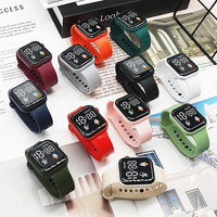 Jam Tangan Digital Sport Logo Kustom 2025 Unisex Casing Persegi Gerakan Elektronik Pria Wanita