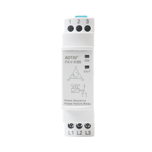 Relé de Protección de Secuencia de Fase y Falla de Fase AOTAI FKV-03N, Interruptor Miniatura de Alta Potencia 3*380V CA Sin Neutro 50/60Hz para Riel DIN - Product Image 2