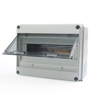 Boîtier de distribution d'énergie extérieur étanche IP65 en plastique gris à montage ouvert EKYK, 6 prises HT-12 voies, 400V 16A