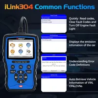 Nouveau scanner automobile Vident ILink304 OBD2, outil de diagnostic de voiture 4 systèmes, réinitialisation du code d'erreur EPB SAS BMS, lecteur de code, mise à jour gratuite