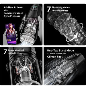 Eller Serbest Emişli Derin Boğaz Titreşimli Teleskopik Döner Erkek Otomatik Mastürbatör APP Kontrollü Erkekler İçin Otomatik Mastürbasyon Seks Oyuncakları - Product Image 3