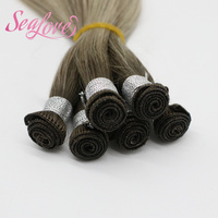Extensions de cheveux humains 100% naturels, double épaisseur, alignement des cuticules, tissées à la main, Genius Weft, vente en gros