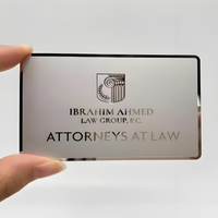 Tarjetas de Visita de Aluminio con Acabado Espejo Dorado, Diseño de Lujo Premium, Código QR Grabado, Chapado en Oro Personalizado, Color Personalizado