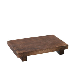Plateau de rangement en bois carré en noyer, présentoir cosmétique, organisateur de bureau, étagère, plateaux décoratifs - Product Image 3