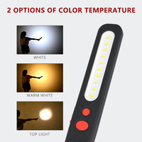 ZG/M1008 Lampe de travail LED rechargeable en plastique 360 degrés Lumière d'inspection de base magnétique IP54 nominale 6500K/3000K Température de couleur