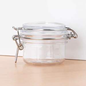 Vente en gros de récipients cosmétiques vides pour aliments, bidon de stockage en plastique PET, bocal à <span class=keywords><strong>beurre</strong></span> corporel de karité en plastique de 200ml avec couvercles scellés - Product Image 1