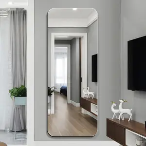 3mm 4mm Plat Vernis Clair Argent Enduit Mural Miroir de salle de Bain Sans Cadre Miroir Pleine Longueur