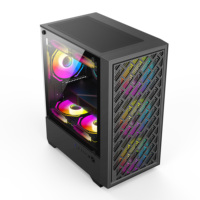 Boîtier PC Gaming Micro-ATX Mid-Tower avec Panneau en Verre Trempé Design Vue sur la Mer 5 Ventilateurs Stock OEM