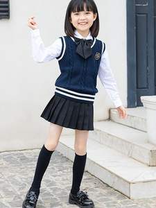 2021 nuevo <span class=keywords><strong>uniforme</strong></span> escolar azul <span class=keywords><strong>para</strong></span> profesores, chaleco <span class=keywords><strong>para</strong></span> profesores, suéter tejido de punto, estilo de la Academia británica, poliéster/algodón - Product Image 5