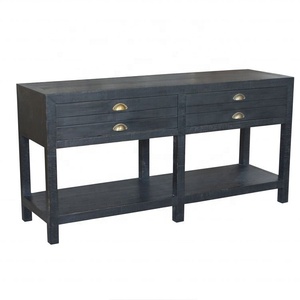 <span class=keywords><strong>Table</strong></span> console en <span class=keywords><strong>bois</strong></span> rustique de style vintage du milieu du siècle, HL276, en <span class=keywords><strong>bois</strong></span> massif récupéré, vieilli, antique, <span class=keywords><strong>pour</strong></span> le salon, style ferme - Product Image 6