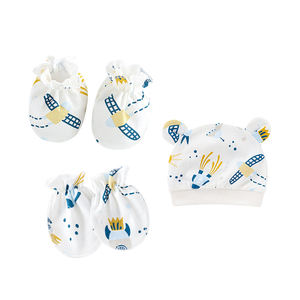 Mitaines et chaussons pour nouveau-né, ensemble chapeau et gants pour bébé - Product Image 2