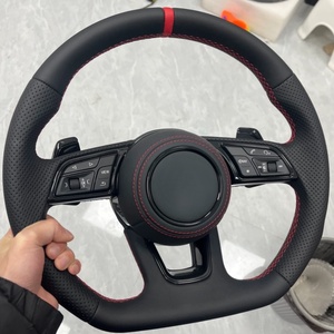 Volant en cuir perforé personnalisé A3 A4 A5 A6 A7 A8 TT Q3 <span class=keywords><strong>Q4</strong></span> Q5 Q7 Q8 R6 R8 S3 S4 S5 RS3 RS5 RS6 Volant pour <span class=keywords><strong>Audi</strong></span> - Product Image 6