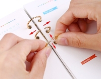 3 Ring Metall Lose blatt binder Snap Split Scharnier für Ring binder Clips Buch binder Ringe Lose blatt