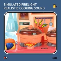 Table de cuisine éducative en plastique ABS pour enfants, ensemble de jeu de cuisine, jouet d'imitation 43 cm avec fonction vapeur