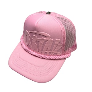 Custom Mesh <b>Trucker</b> <b>Cap</b> Embossed Logo Adjustable Back Panel 5-Panel Street Style Hat <b>for</b> <b>Men</b> Casual Spring Summer Wear - Product Image 3