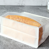 Sac en papier kraft de qualité alimentaire avec fenêtre transparente, imprimé en gravure, biodégradable, pour le pain, les croissants, les produits roulés, thermoscellable