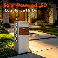Boîte aux lettres solaire personnalisée pour colis et courrier, avec recharge solaire, casier de rangement, économie d'énergie, étanche