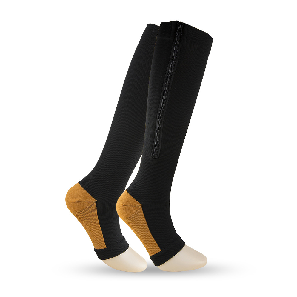 black zipper socks