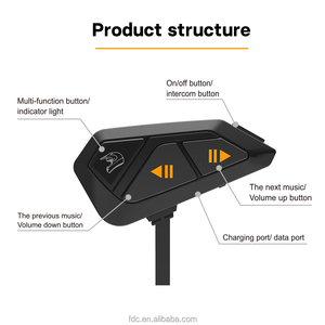 Casque de moto FreedConn version 5.1 avec intercom pour 6 motards, portée de 1200 mètres, casque d'intercom - Product Image 4