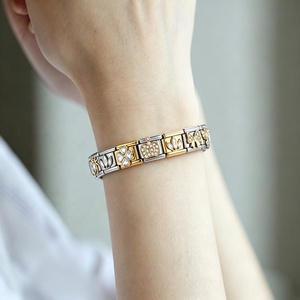 Trendy Crown Spider Cat Tail <b>Angel</b> Wings Heart Zirconia Italian <b>Charm</b> Bracelet Link Fit 9mm Stainless Steel Jewelry Making DIY - Product Image 4