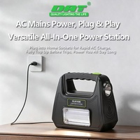Système d'éclairage solaire DAT DT-9015 avec 3 ampoules, banque d'alimentation solaire AC/DC, mini-onduleur solaire, kits de système d'énergie solaire 30W
