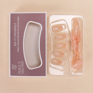 Uñas Postizas Desmontables Estilo Ins, en Degradado de Color Piel, con Adhesivos para Uñas - Product Image 3