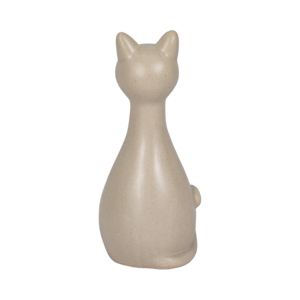Statuetta di gattino sottile in ceramica, scultura in gres per decorazioni per la casa, bagno, ufficio, soggiorno, espositore da scaffale - Product Image 4