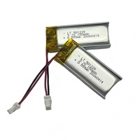 Batterie liquide au lithium rechargeable LithoTop en pochette 3.7V 501228 150mAh 300 cycles, cathode LiCoO2, protection PCM intégrée pour