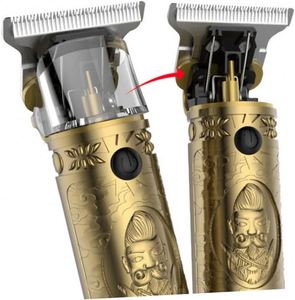 Tondeuse à Cheveux Sans Fil Vintage T9 Professionnelle pour Homme – Rasoir Électrique Métallique pour Coiffeur - Product Image 4