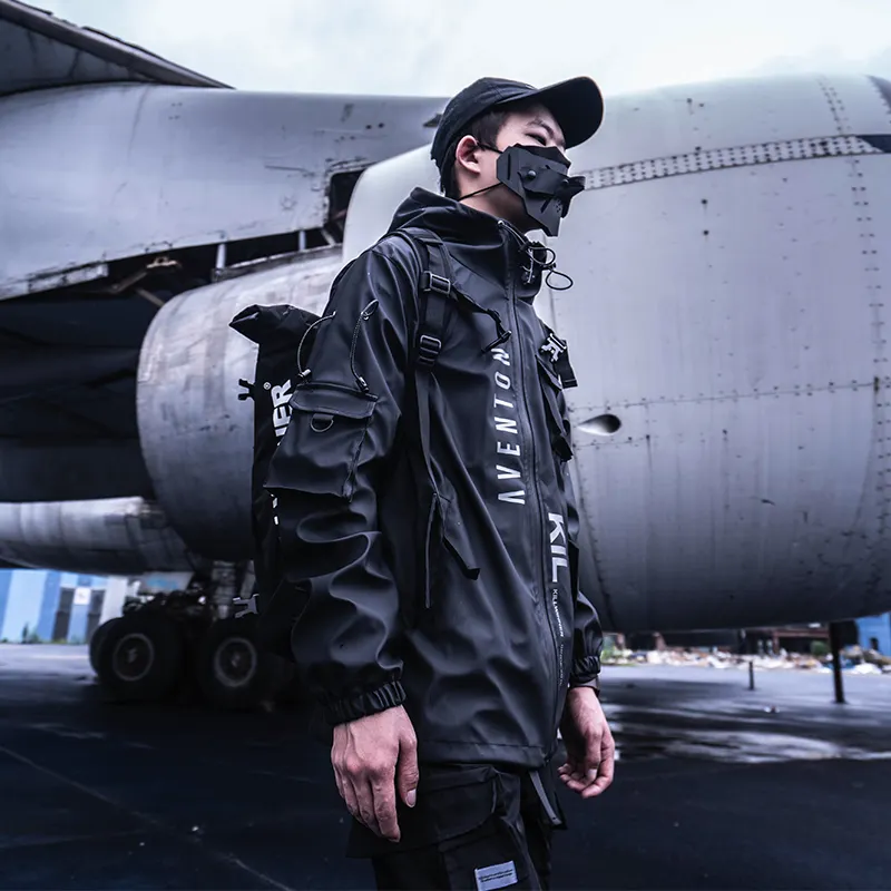 Killwinner Jaket Bomber Bertudung untuk Pria, Jaket Mantel Motor Musim Semi Terbaru Bahan Kulit Tahan Air, Jaket Bomber Bertudung untuk Pria