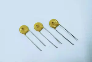 China Resistor Supplier ODM Yellow Silicon 10D121 Diameter 10mm Metal Oxide Varistor For LED Light