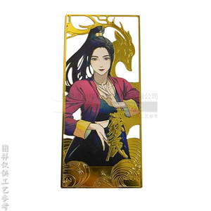 Marque-page en laiton à motif de dessin animé, 65 mm, pendentif chaîne doré mat, fournitures scolaires, cadeau créatif culturel - Product Image 5