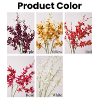 Hochwertige Künstliche Seidenorchidee Cymbidium Künstliche Lila Cymbidium-Orchideenblüten für Hochzeit und Heimdekoration