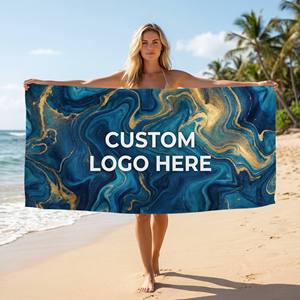 Serviette de plage sans sable, motif personnalisé, logo OEM imprimé, la plus vendue de l'été, en promotion directe usine - Product Image 1
