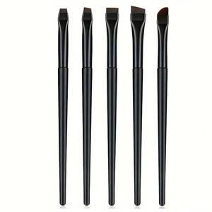 <span class=keywords><strong>Pinceau</strong></span> professionnel personnalisé à poils synthétiques fins et plats, pour sourcils, eyeliner et détails, avec pochoir à sourcils intégré - Product Image 2