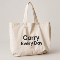 Sac fourre-tout en toile de coton Sherwin écologique avec logo personnalisé, grande capacité, réutilisable, pour la plage, les week-ends et les fêtes